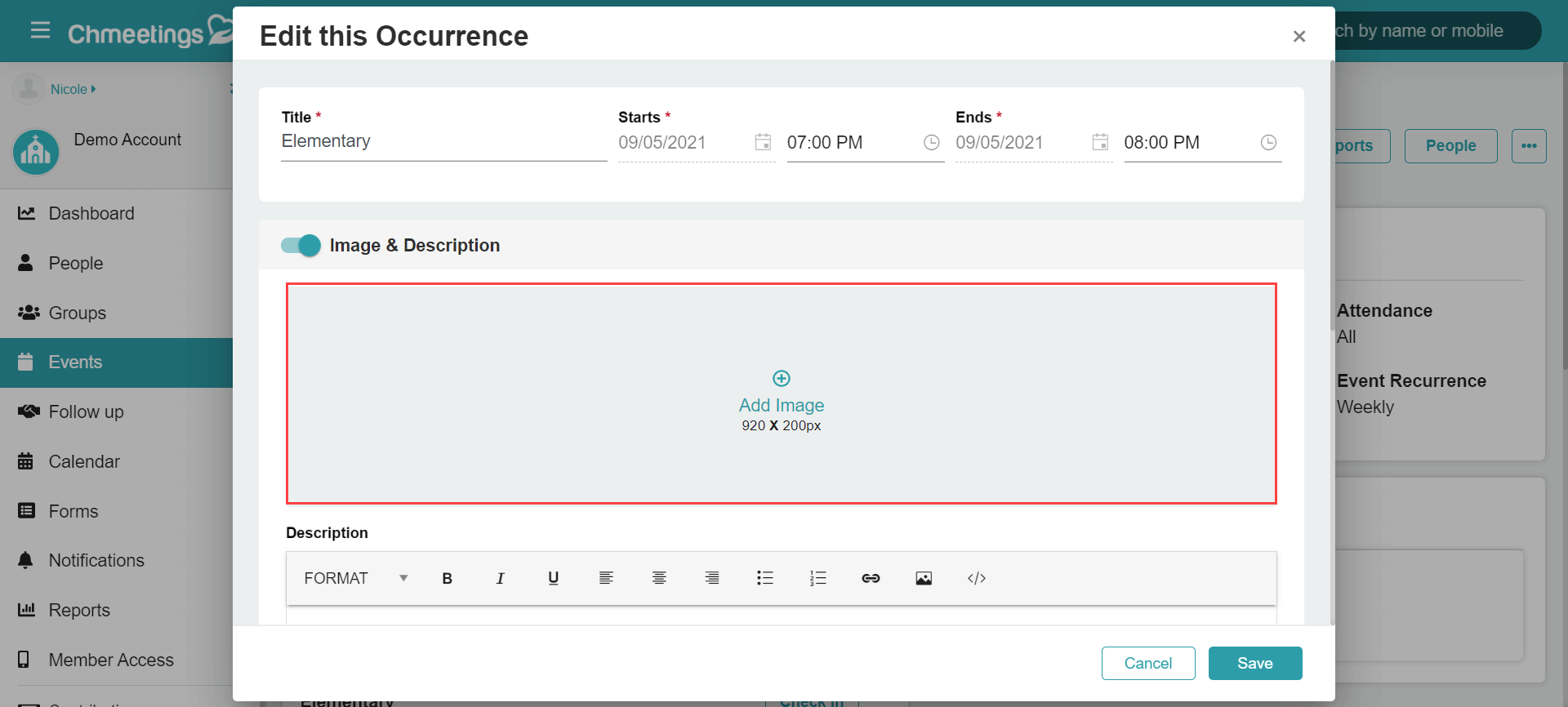 Release Notes 2021 59 1 image and description on occurrence -