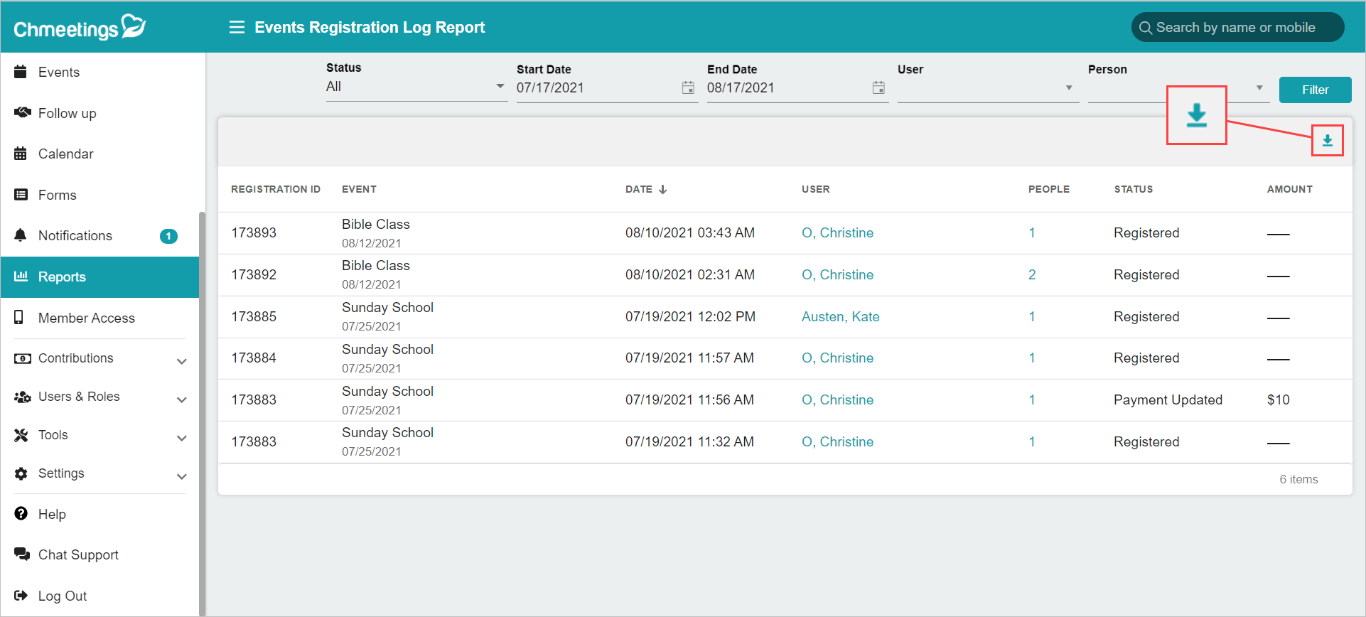 Release Notes 2021 39 2. export event log -