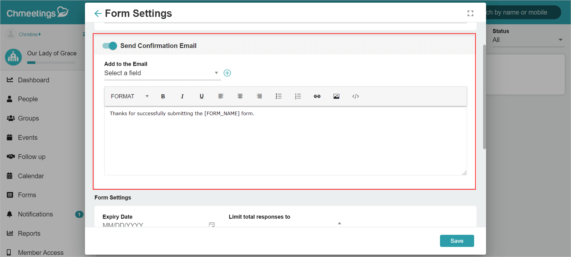 Release Notes 2021 47 5 form submission confirmation email -