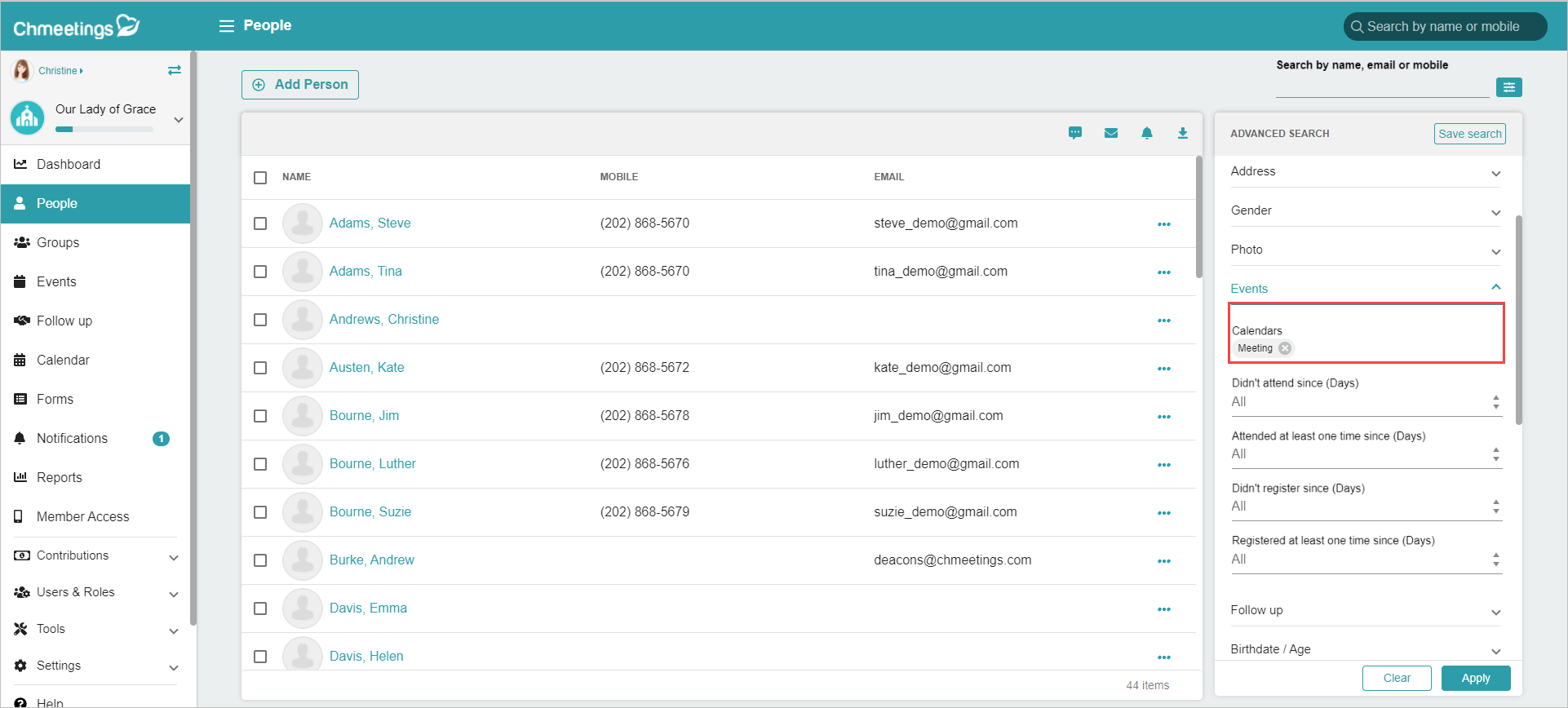 Release Notes 2021 29 calendar filter -