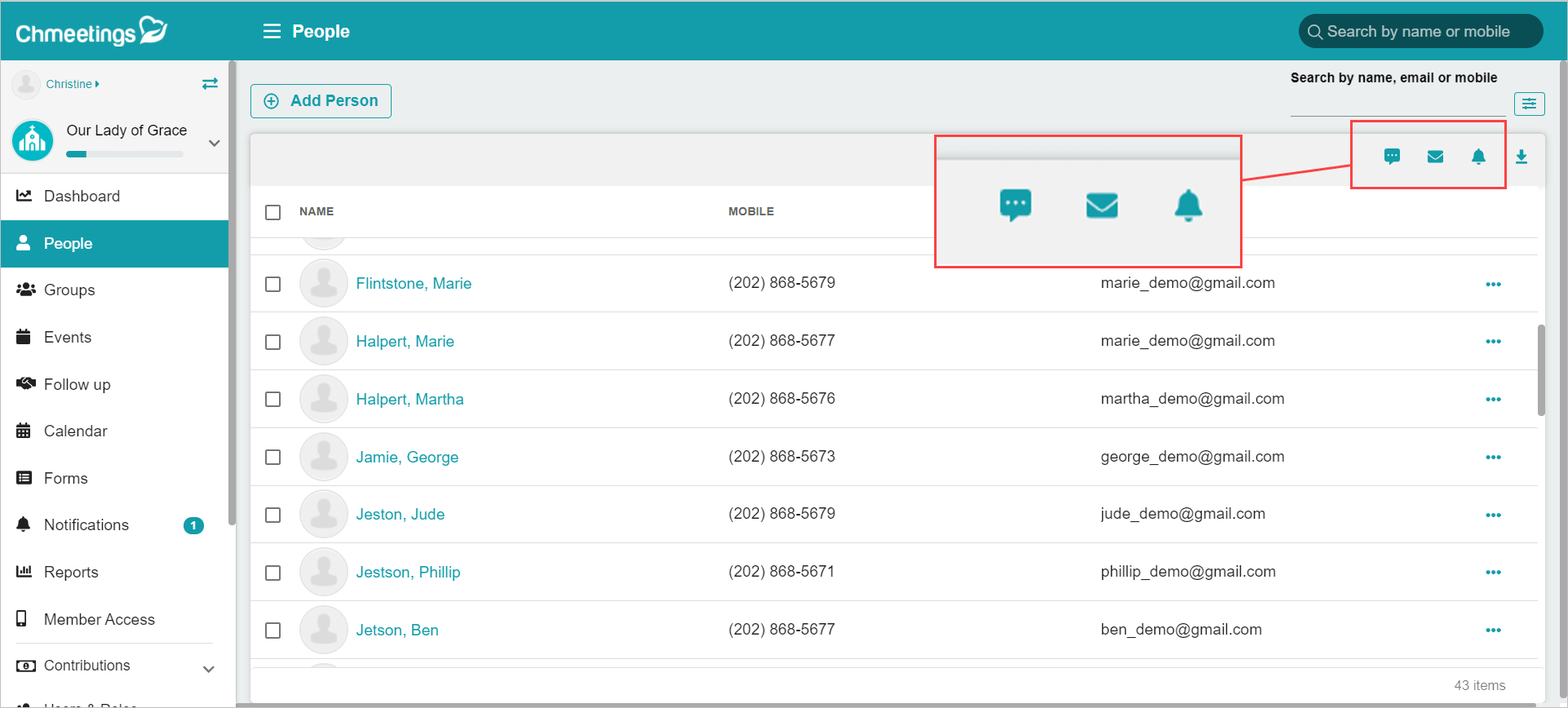 Release Notes 2021 35 email text notify people -