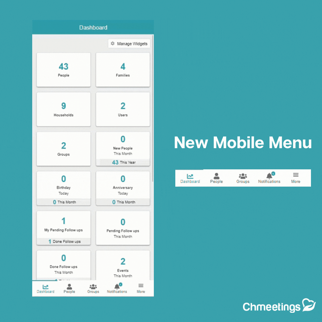 ChMeetings updates for August 2021 1 new mobile menu - ChMeetings updates for August 2021