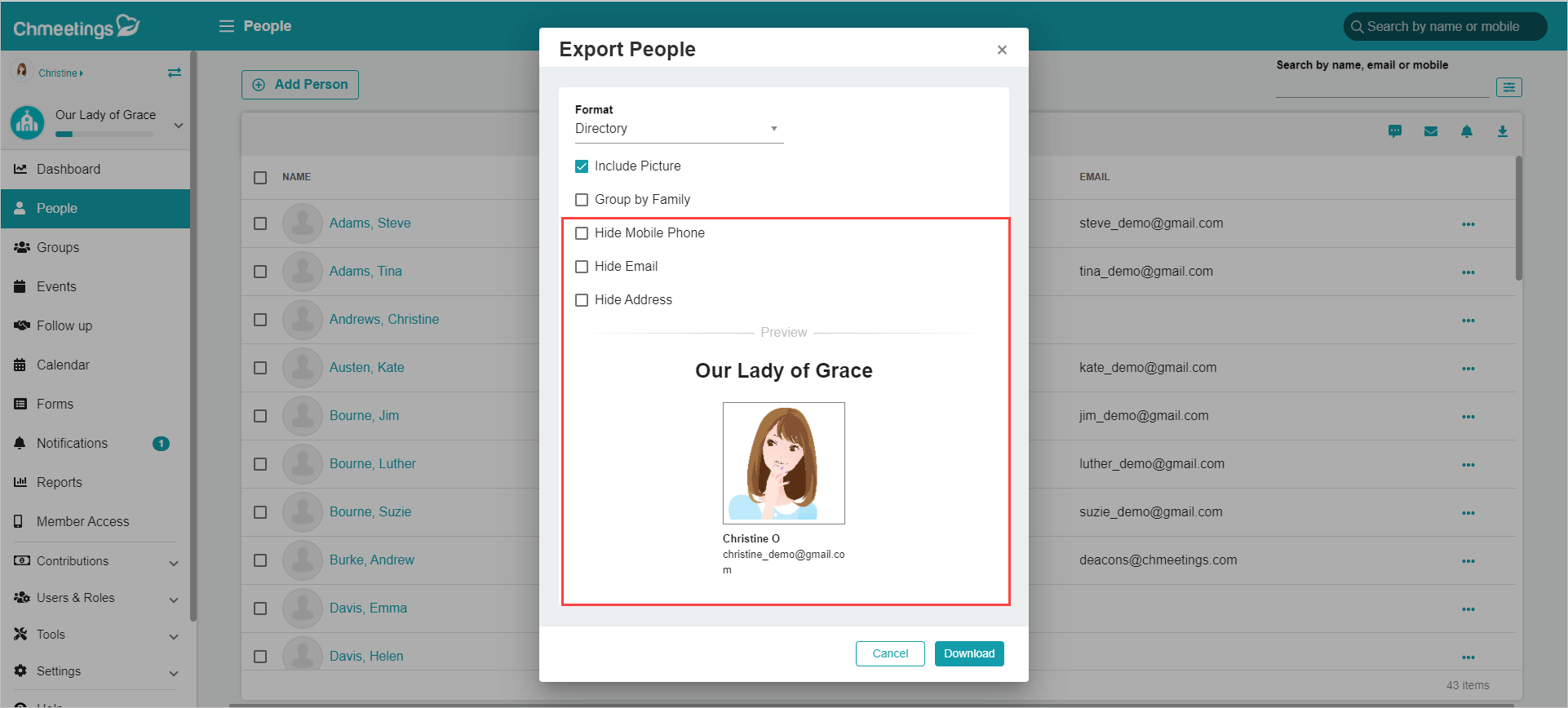 Release Notes 2021 36 print directory settings and preview -