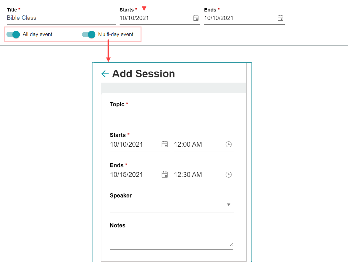 Release Notes 2021 26 event improvements -