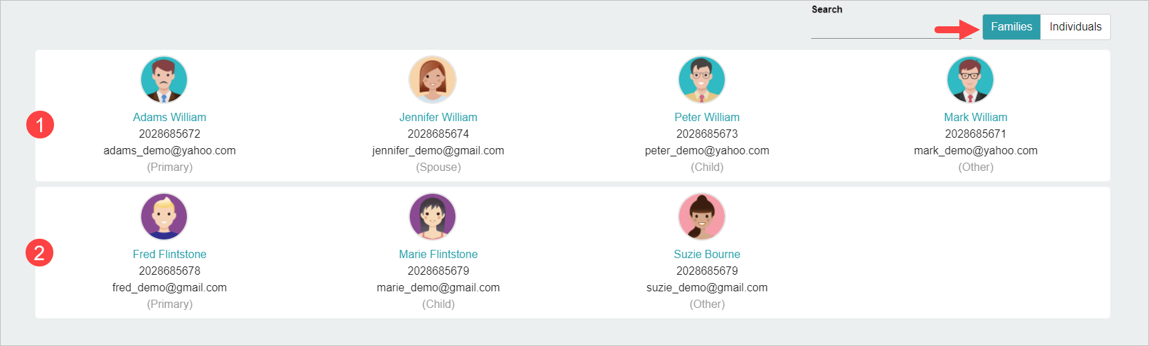 Release Notes 2021 2 families in member directory -
