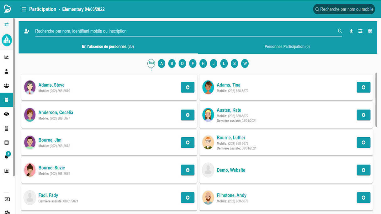 enregistrement de levenement - church management software