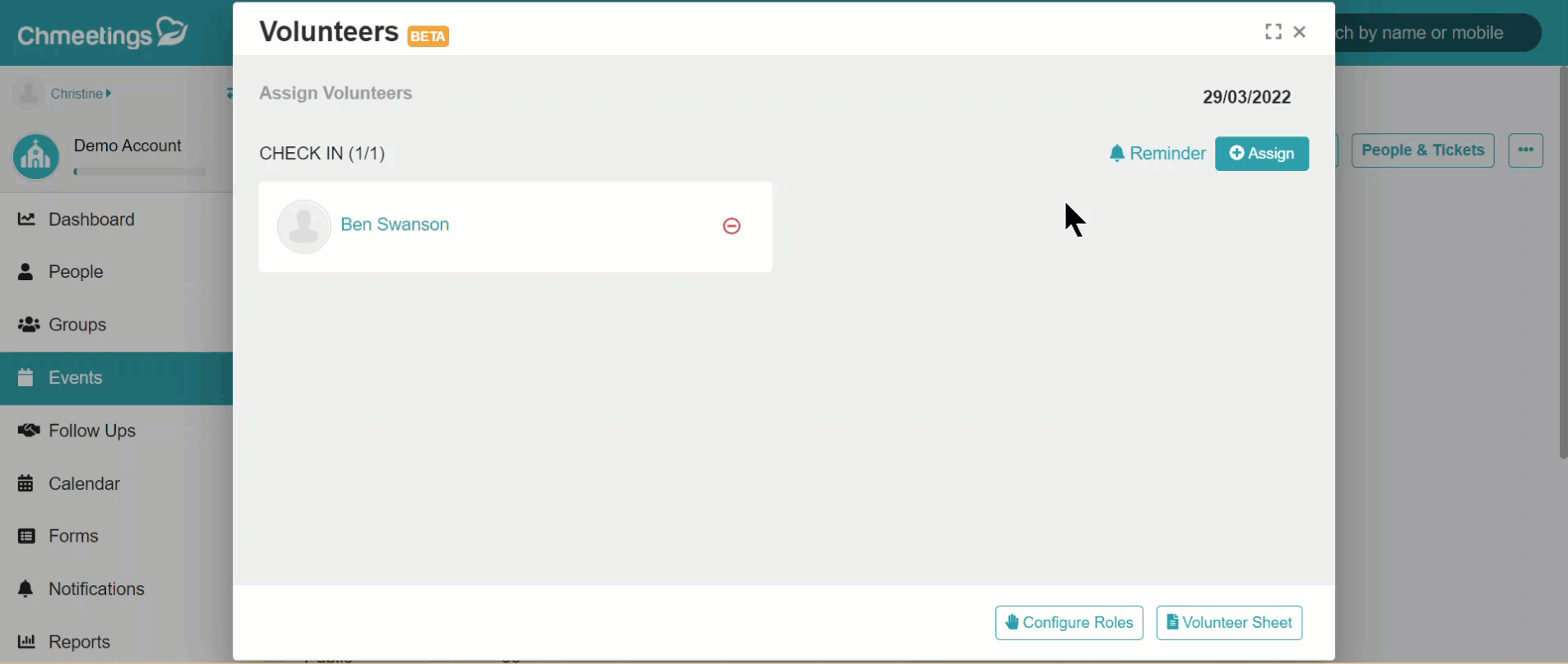 ChMeetings Updates for April 2022 4 Volunteer Reminders - ChMeetings updates for April 2022
