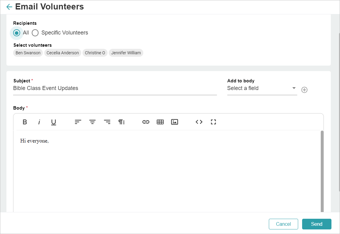 Release Notes 2022 81 email volunteers -