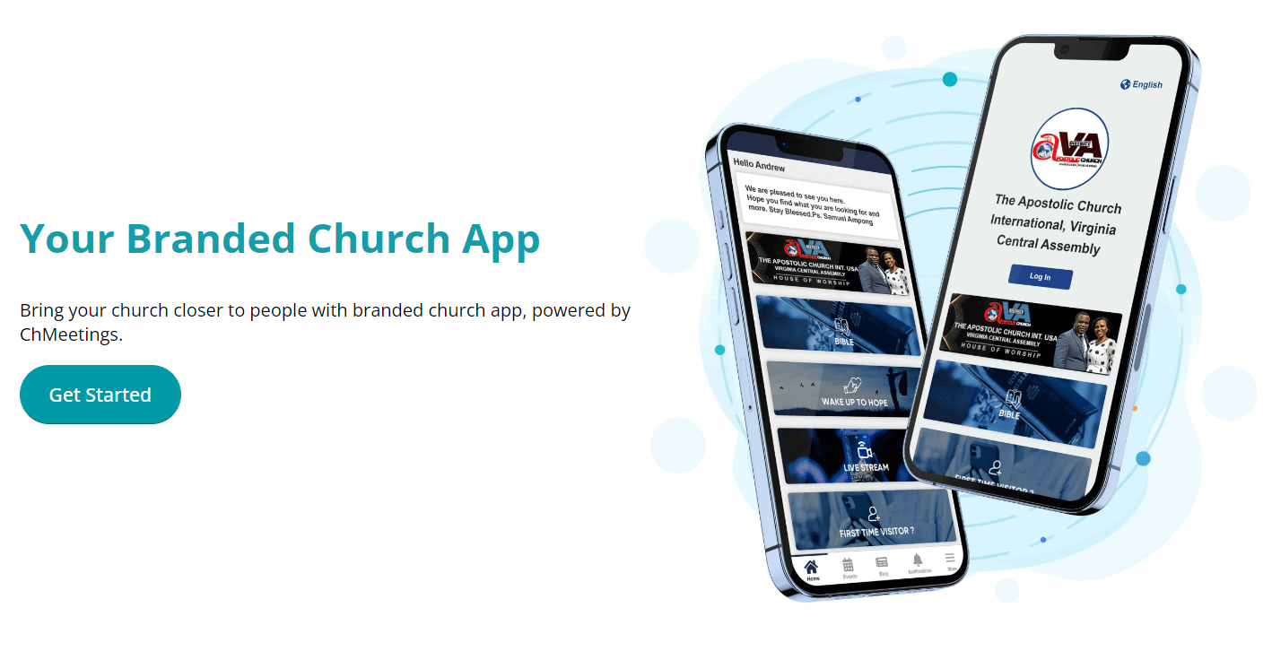Estrategia y tácticas clave de marketing para iglesias que puedes aplicar fácilmente 3 chmeetings branded app