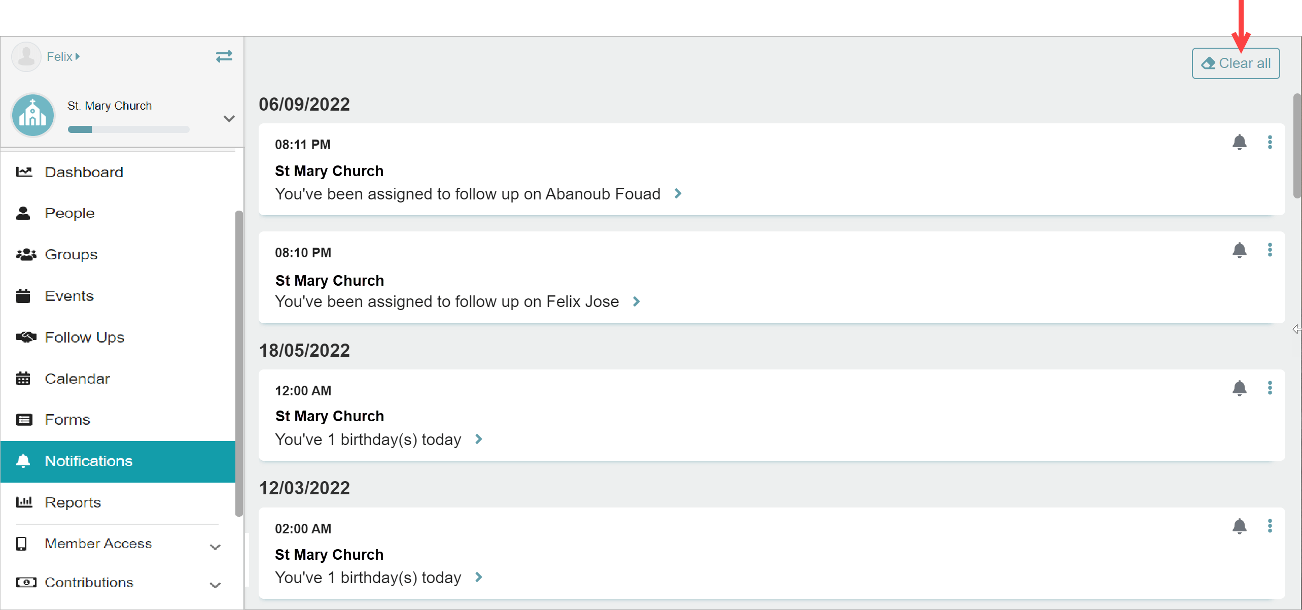 Release Notes 2022 52 clear notifications -