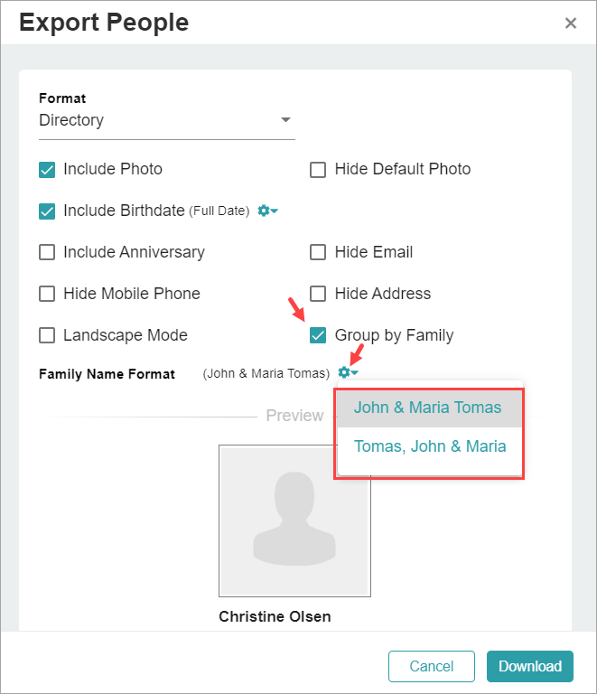 Release Notes 2022 48 family name format -