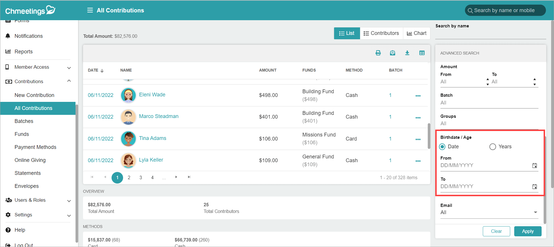 Release Notes 2022 16 birthdate age filter -
