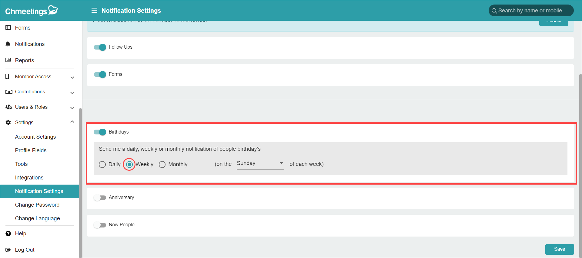 Release Notes 2022 20 weekly birthday reminders -