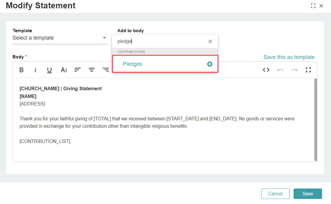 Release Notes 2022 7 statement merge field -