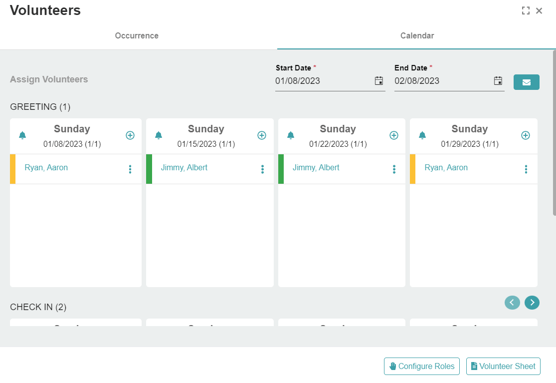 Release Notes 2023 122 volunteer calendar -