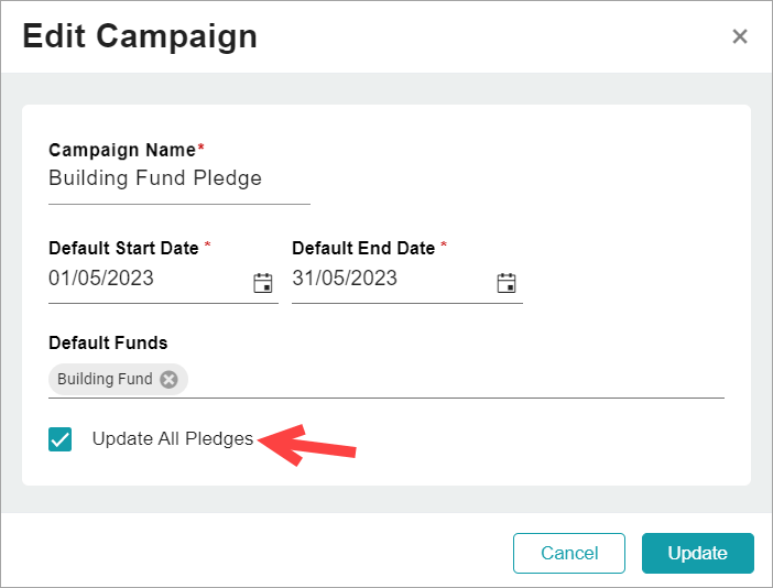 Release Notes 2023 77 edit pledge campaign -