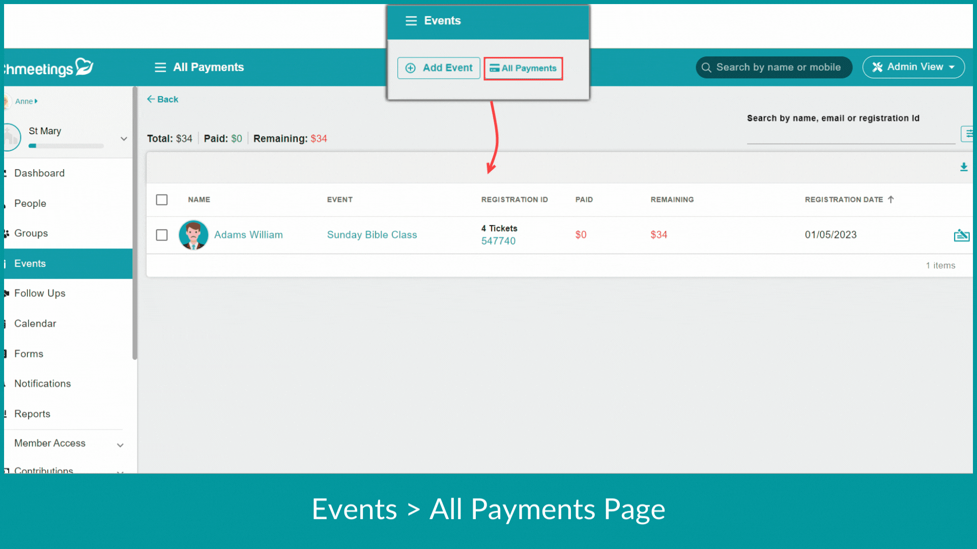 ChMeetings Updates for May 2023 1 events - best church software for small churches