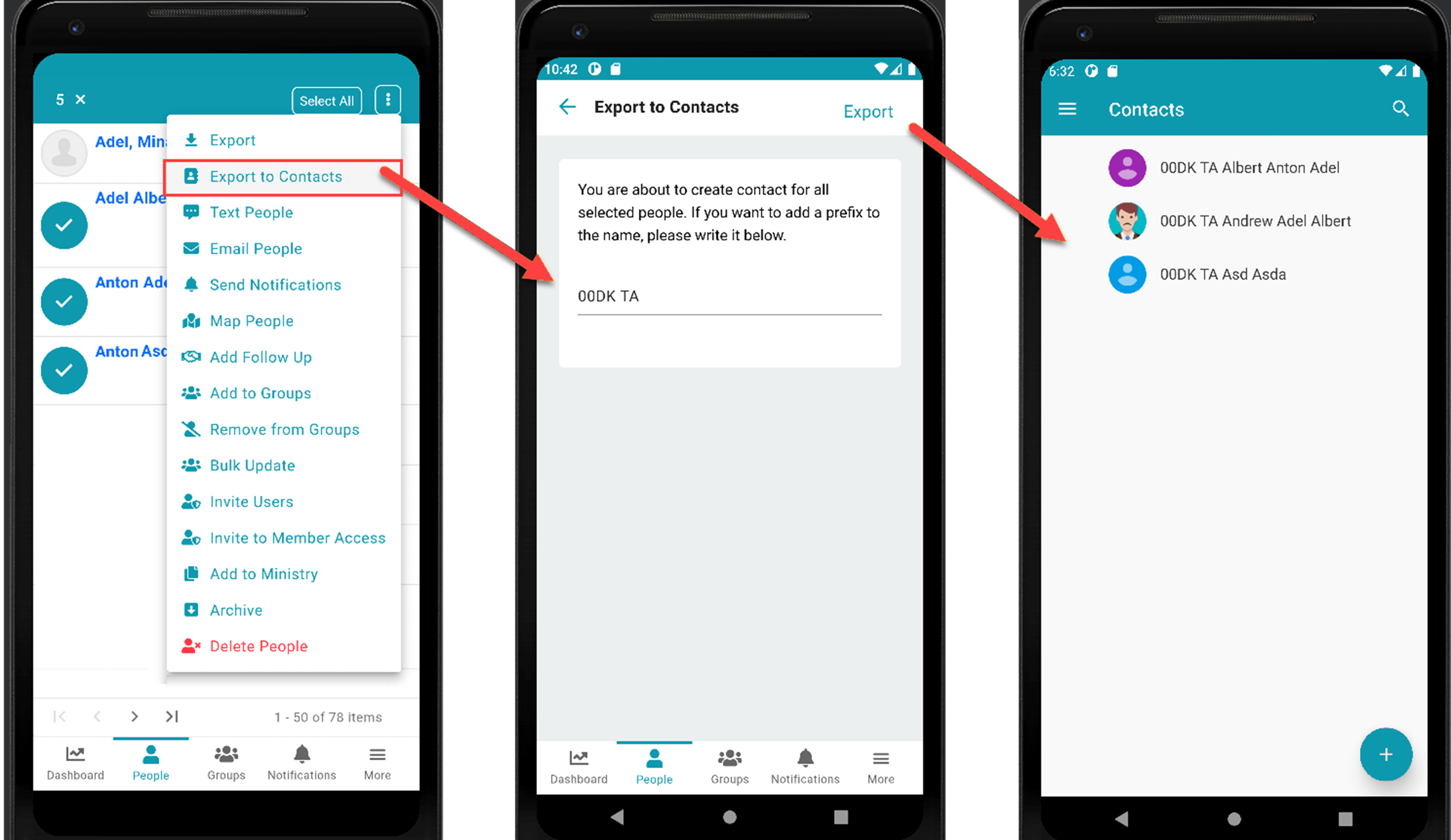 Release Notes 2023 65 export contacts -