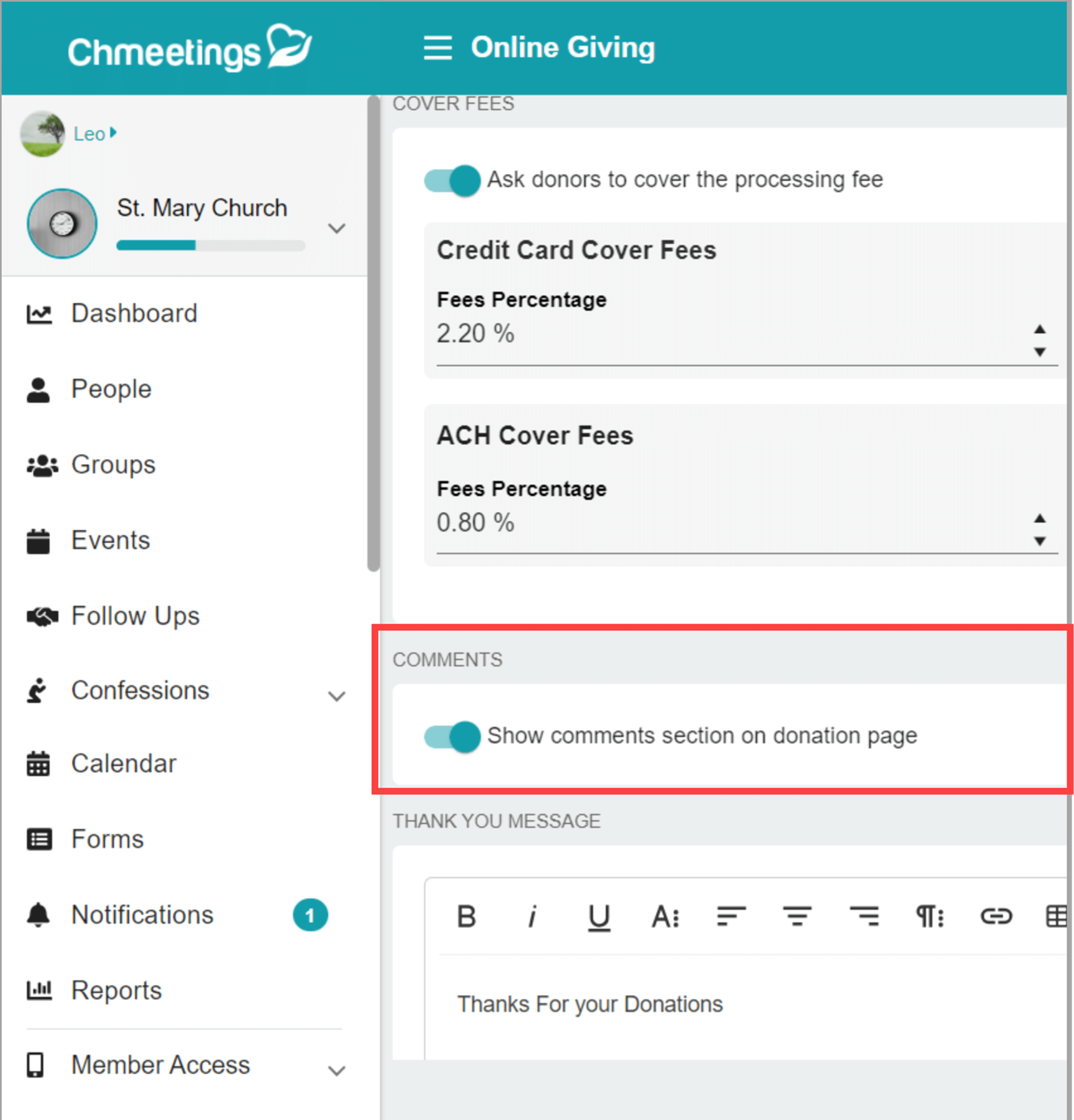 Release Notes 2023 58 online giving -
