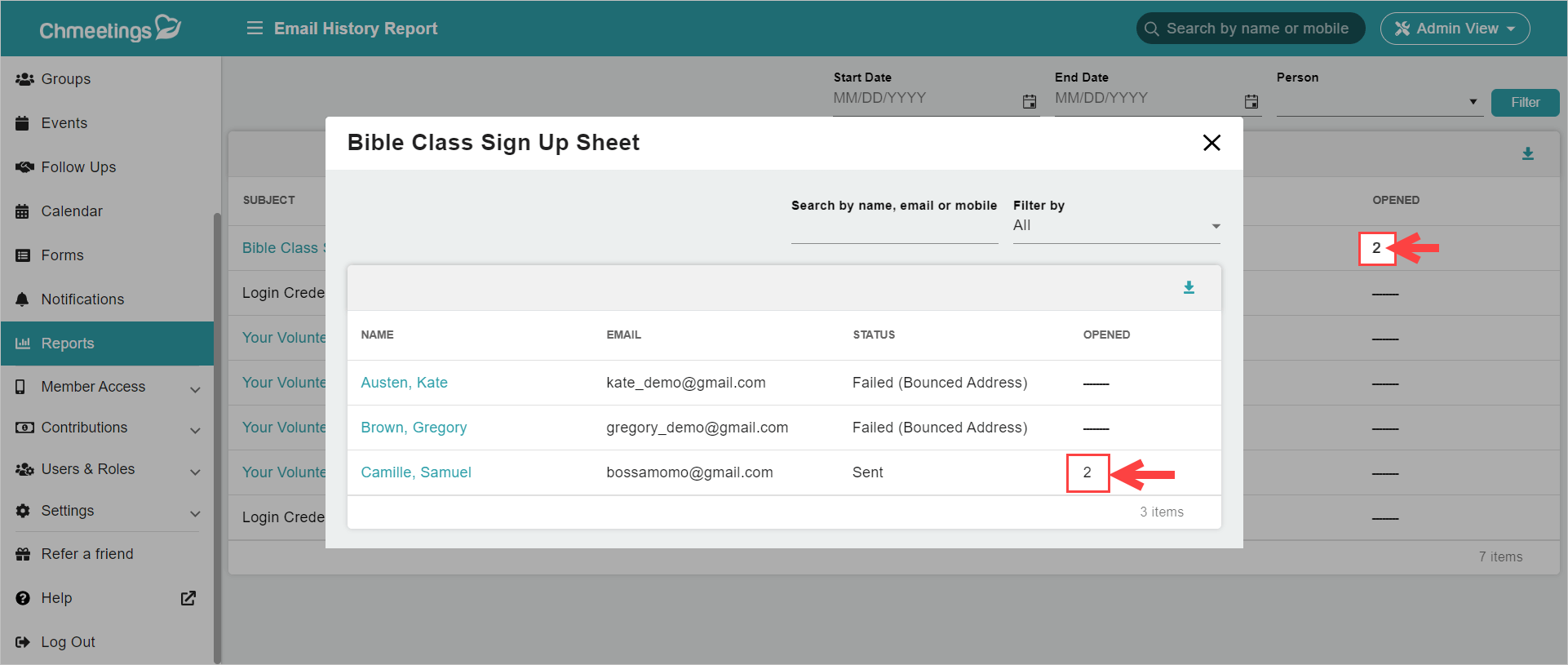 Release Notes 2023 44 opened emails -