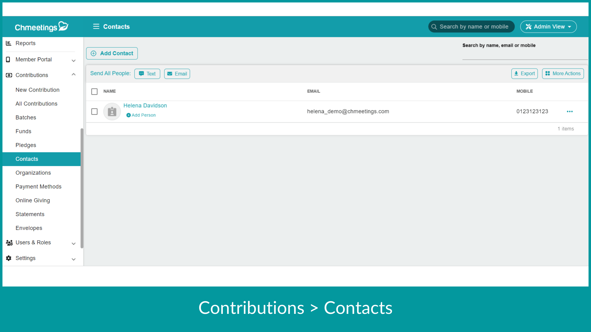 ChMeetings Updates for October 2023 4 contacts -