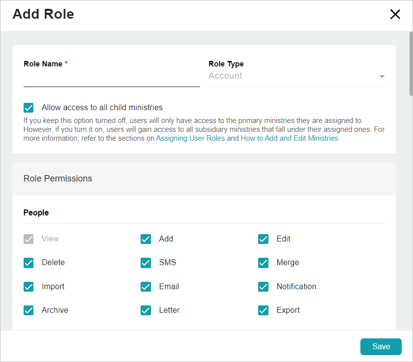 Release Notes 2023 7 child ministries -