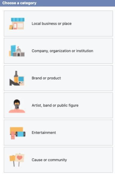 Comment Créer une Page Facebook pour l'Église 1 Les six types différents de comptes Facebook