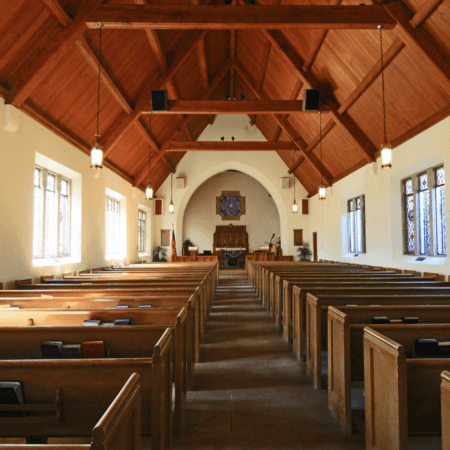 The church is devoid of people