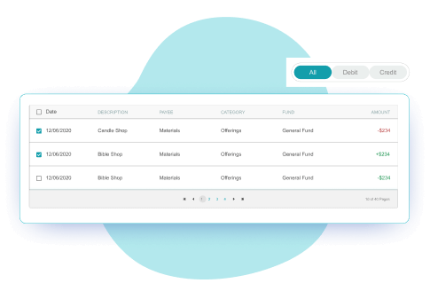 Track money allocation - church accounting software