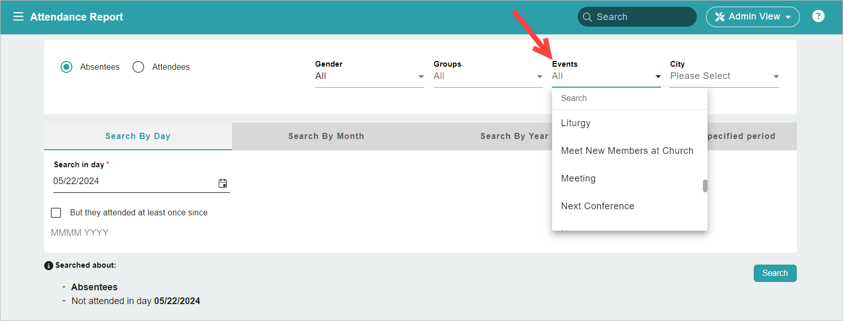 Release Notes 2024 87 event filter -