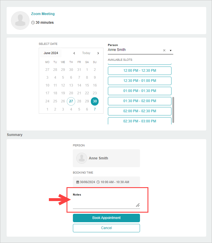 ChMeetings Updates For June 2024 7 appointment note -