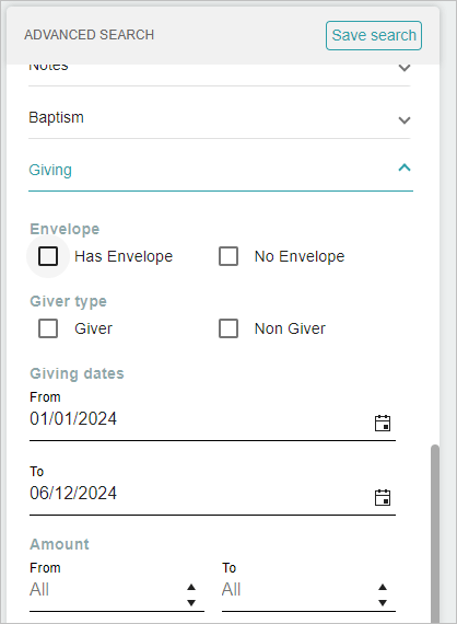 ChMeetings Updates For June 2024 4 giving filter -