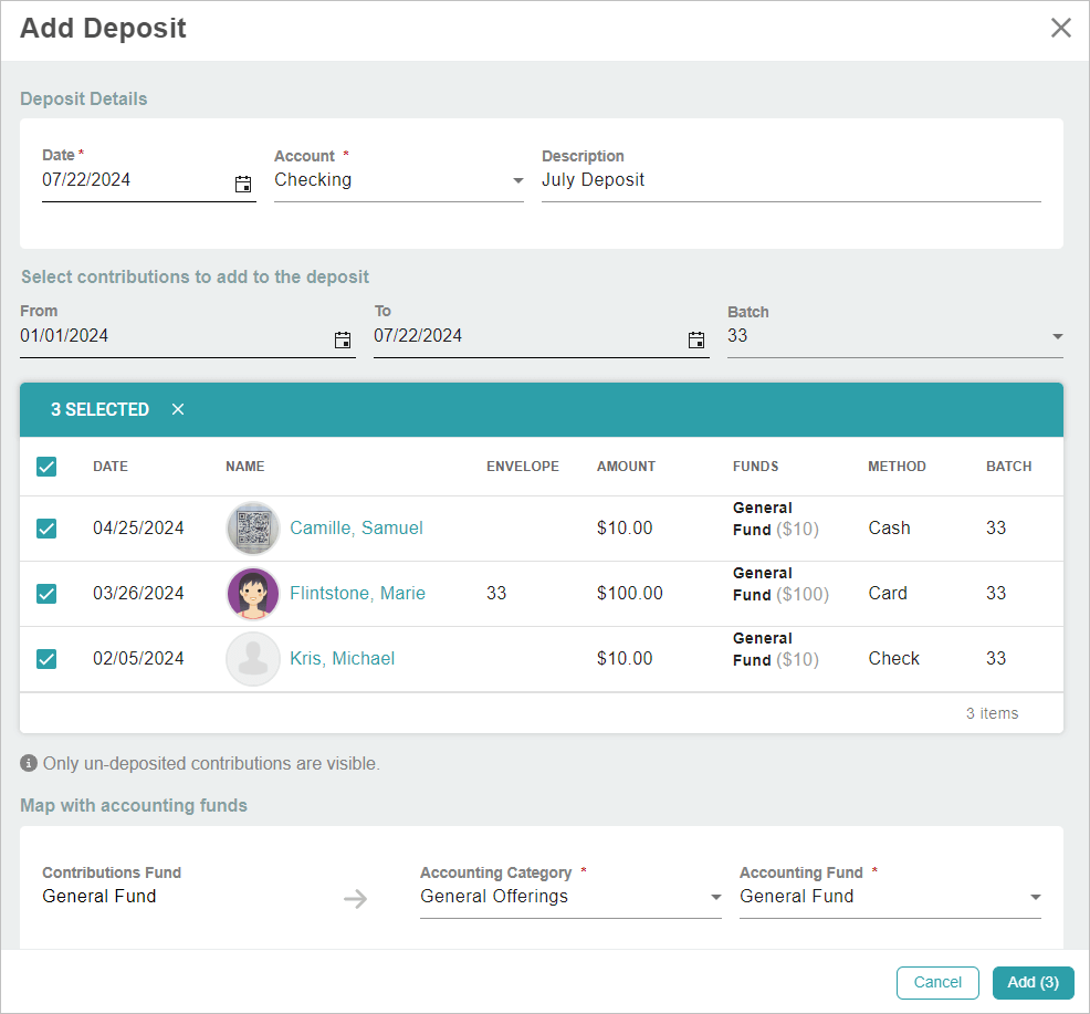 ChMeetings Updates For July 2024 1 deposits -