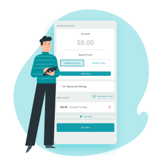Collect giving from non members and organizations - online giving