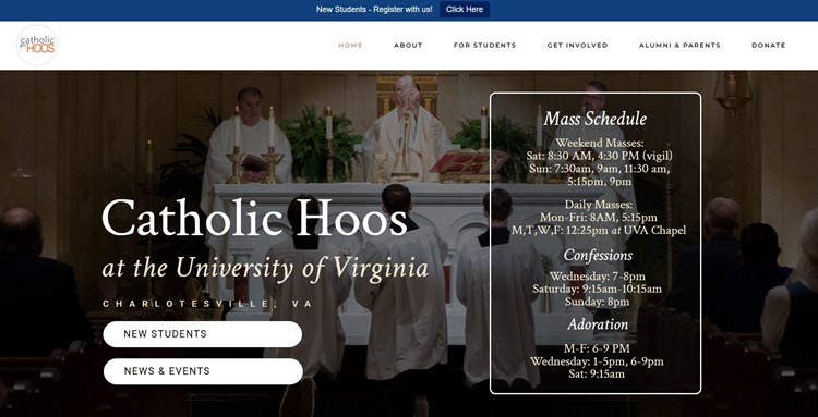 8 Best Catholic Parish Websites of 2026 2 Catholic Hoos, Bloomington