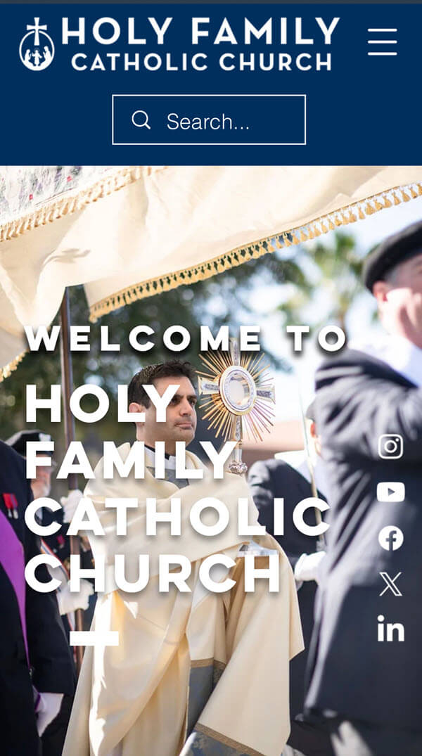 8 Melhores Sites de Paróquias Católicas de 2024: Um Caminho para o Engajamento Espiritual na Era Digital 7 Holy Family Catholic Church, Orlando, Florida