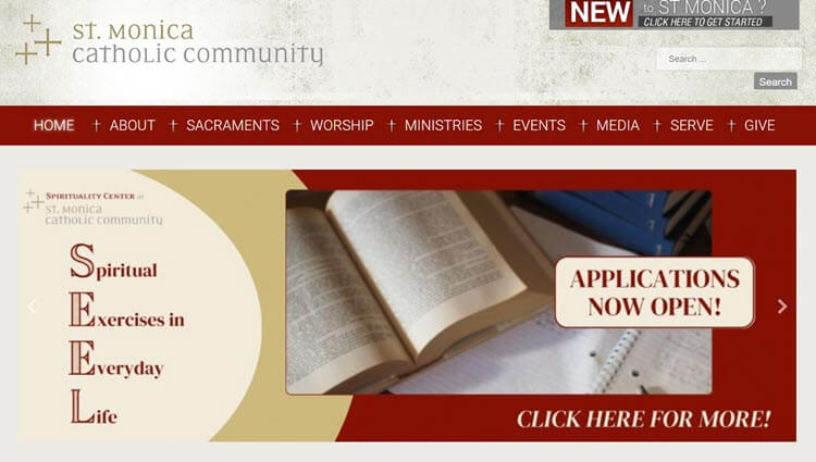 8 Best Catholic Parish Websites of 2026 5 St. Monica Catholic Church, CA