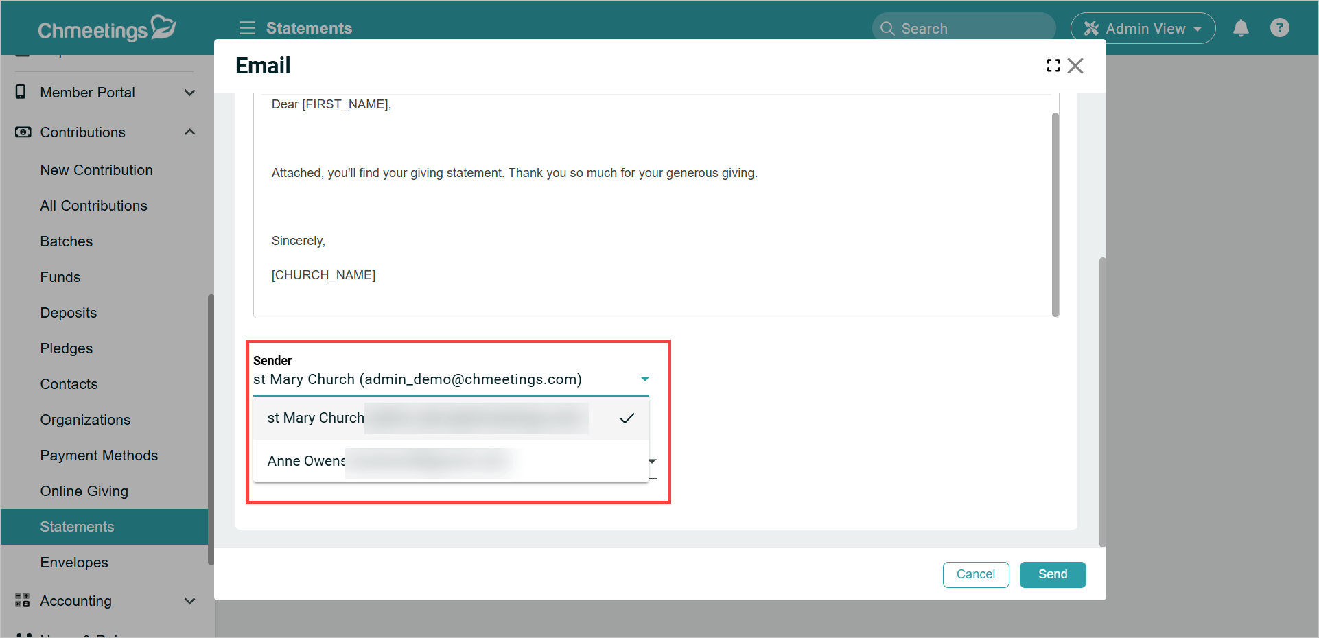 Release Notes 2025 172 statement sender -