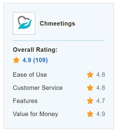 ChMeetings Capterra reviews