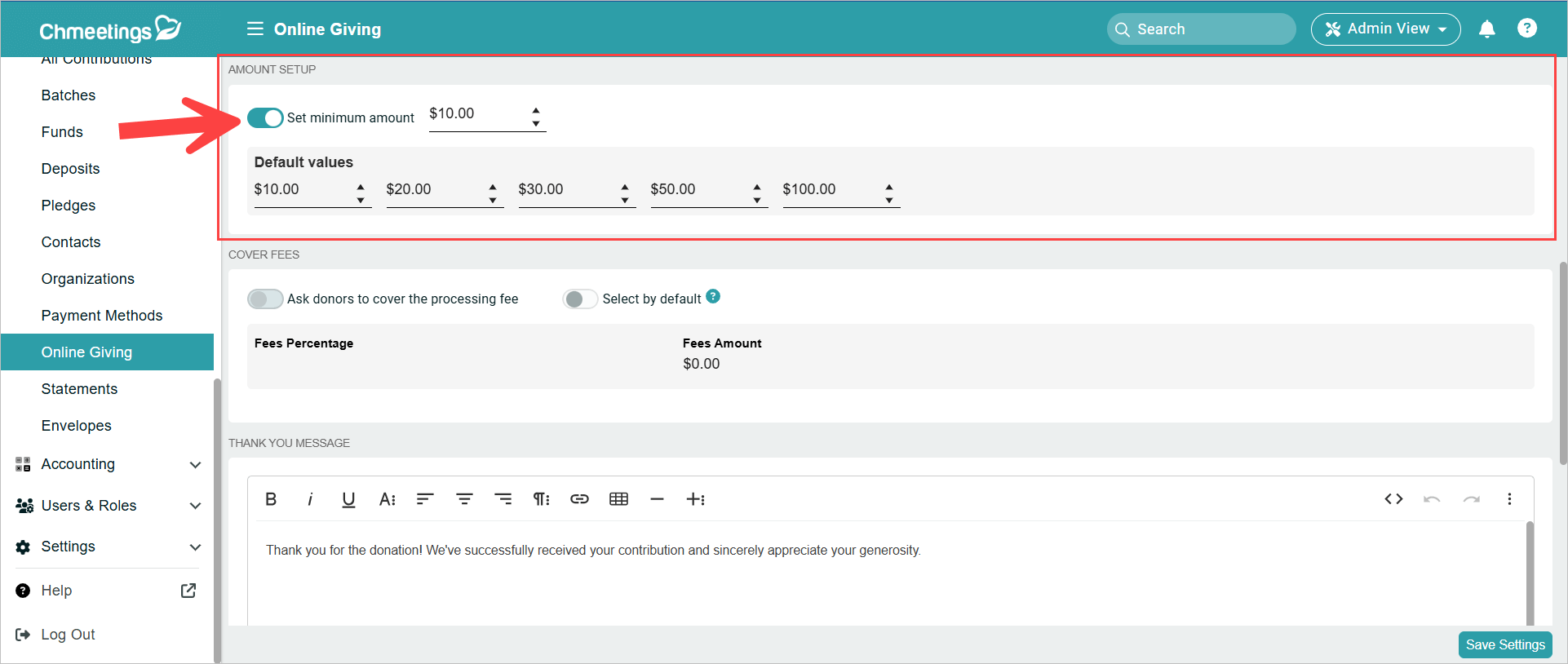 Release Notes 2025 149 giving amounts -