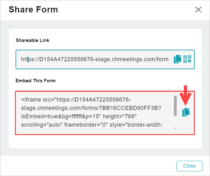 How to Easily Send Your Easter Church Bulletin with ChMeetings 3 Embed the form