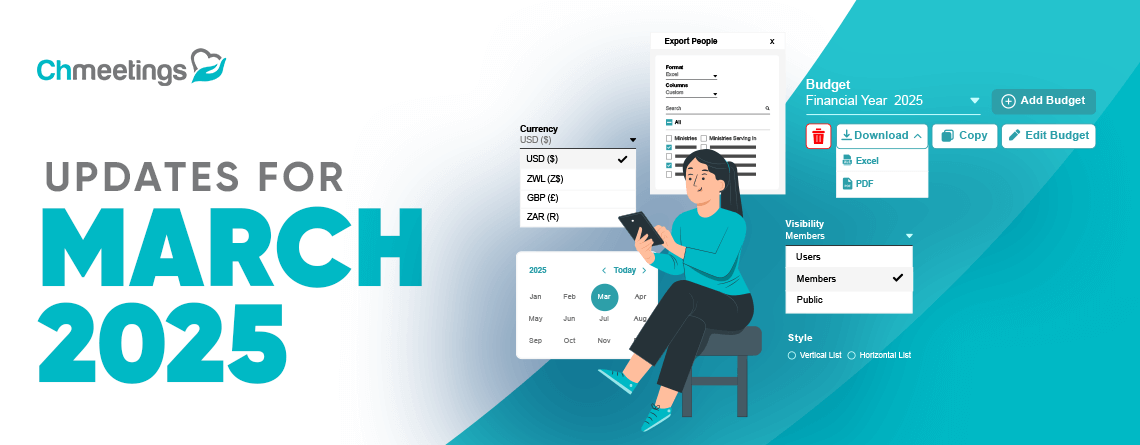 ChMeetings - March updates
