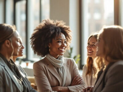 Women leadership shines in meetings.