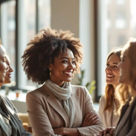 Women leadership shines in meetings.