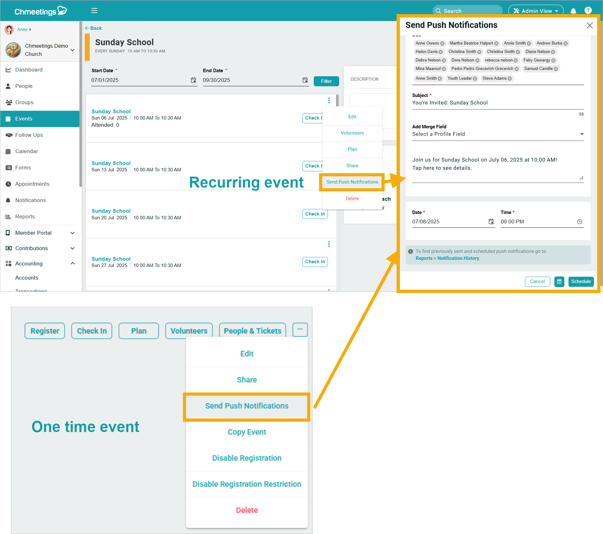Reach People with Custom Mobile Push Notifications 2 event notif -