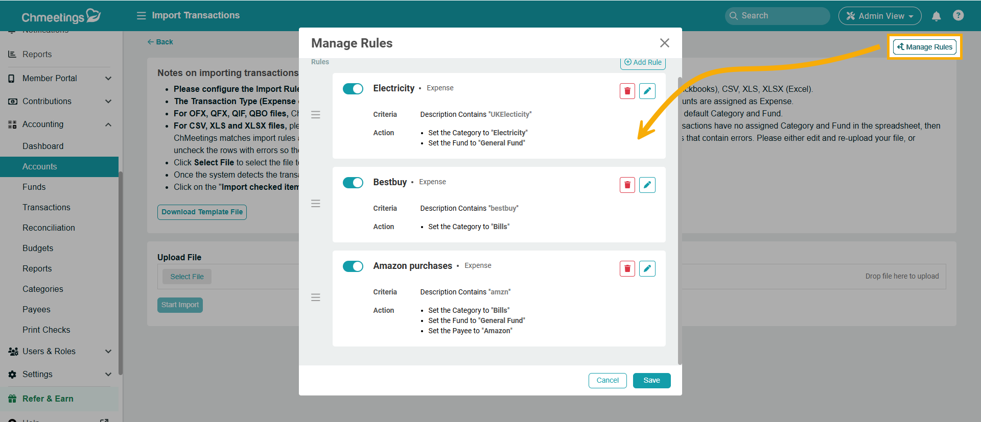 Manual Accounting Taking Hours? Try Transaction Imports! 2 import transactions rules -