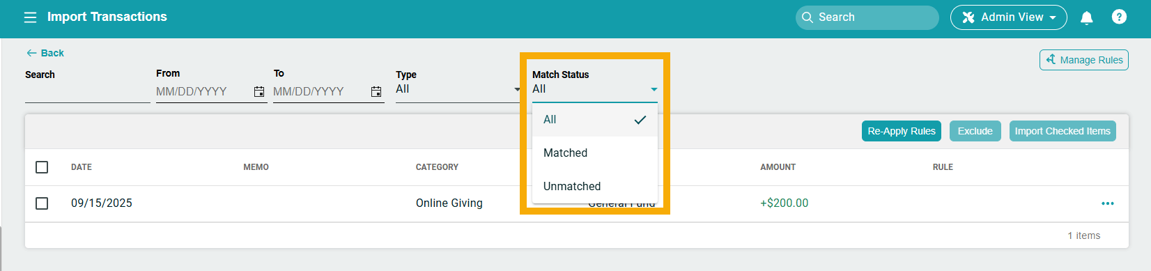 Release Notes 2025 40 import filters -