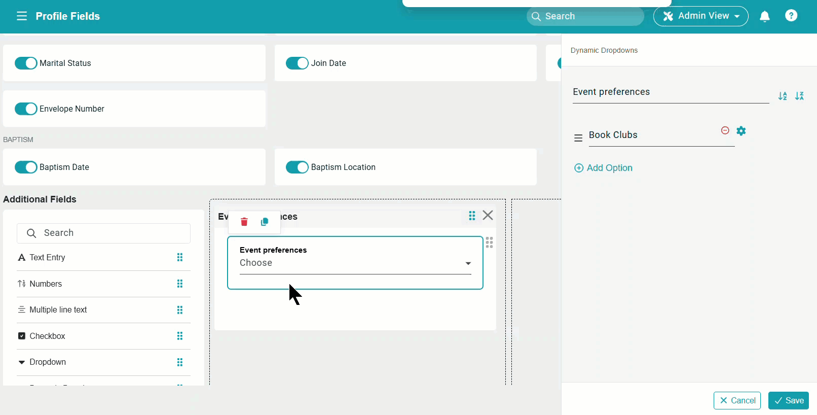 Release Notes 2025 33 dynamic dropdown -
