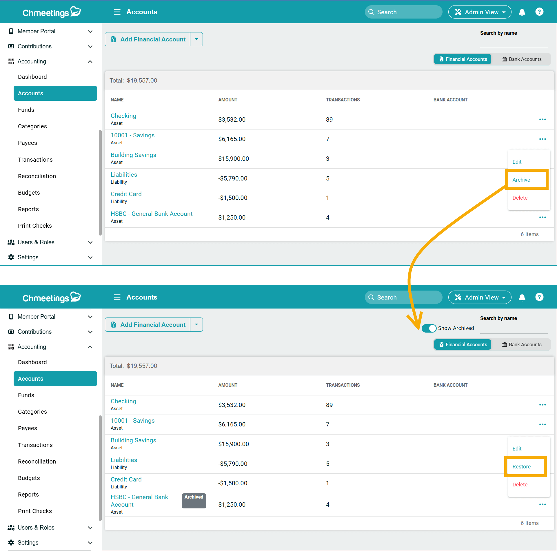 Release Notes 2025 18 archive accounting -