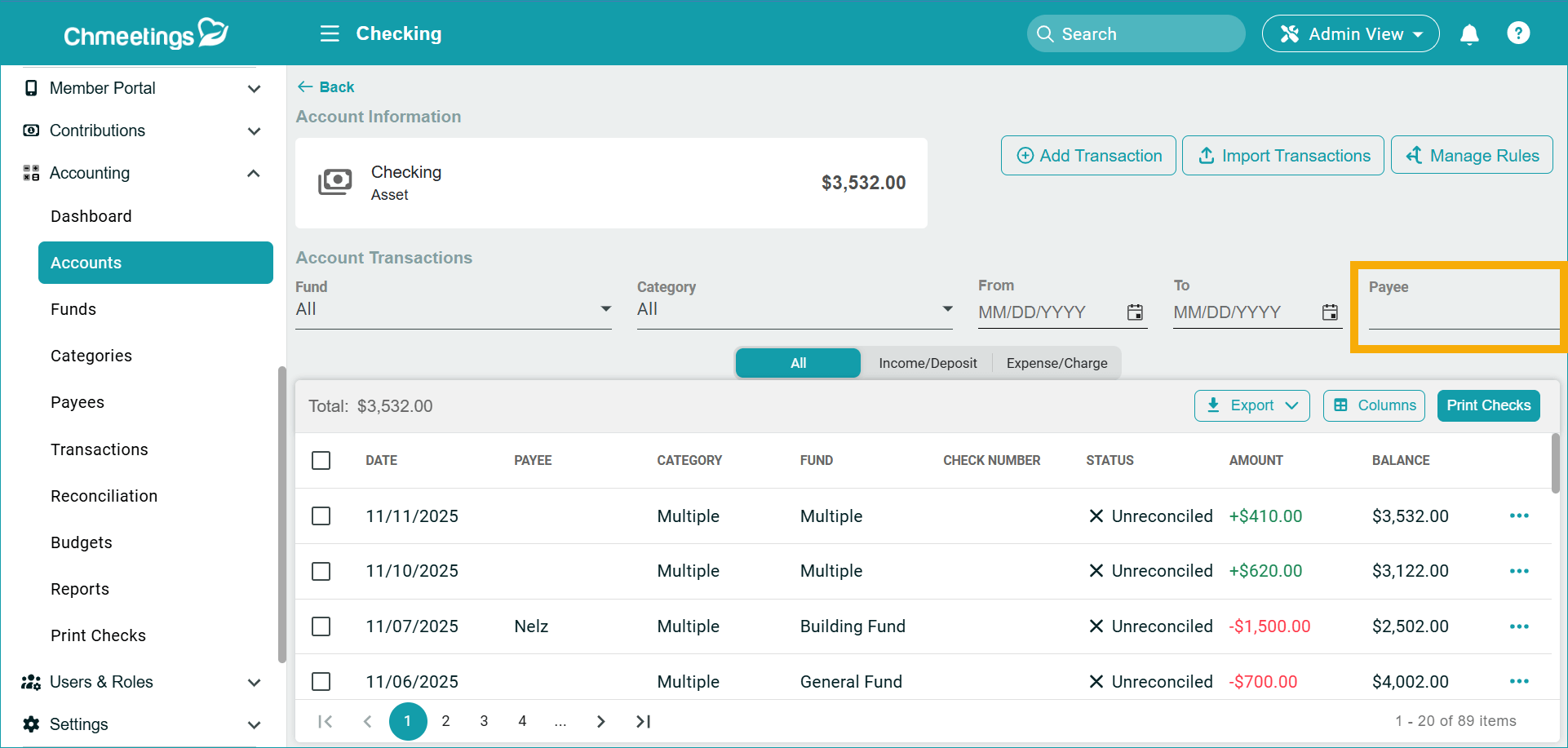 Release Notes 2025 22 payee search -